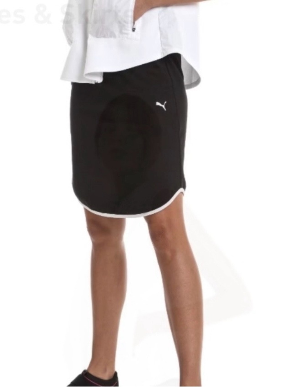 Puma Athletic Drawstring Skirt Black Size S